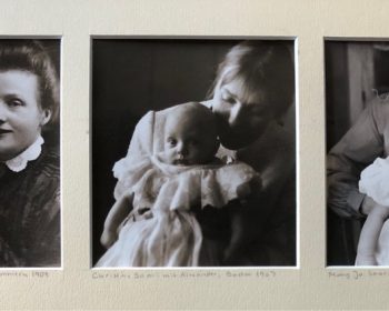 UPPAA Three black and white photos of a baby in a frame.